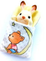 Sylvanian Sleeping Bag Bear Sitting on a moon