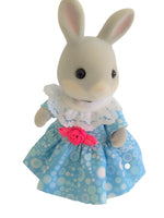 Sylvanian Families Mothers Dress Blue with Pink Rosette