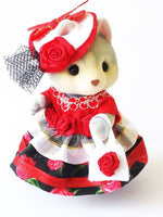 sylvanian families mothers rose dress front view