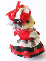 sylvanian families mothers rose dress side view