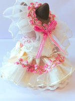 Sylvanian Mothers Dress Antique Three Piece Set Pink And Cream