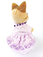 sylvanian mothers light purple dress,back view.