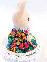 Sylvanian Mothers Dress Multi-colored Flowers