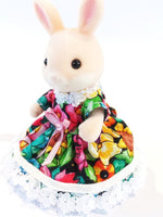 Sylvanian Mothers Dress Multi-colored Flowers